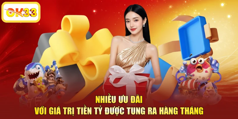 Nhiều ưu đãi với giá trị tiền tỷ được tung ra hàng tháng
